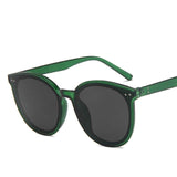 Nwe Fashion Color Luxury Flat Top Cat Eye Elegant Sunglasses Woman  culos De Sol Men Twin Beam Oversized Sun Glasses UV400O