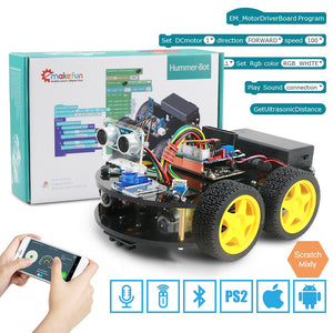 Emakefun For Arduino Robot 4WD Cars APP RC Remote Control Bluetooth Robotics Learning Kit Educational Stem Toys for Children Kid